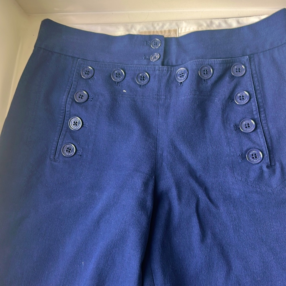 Michael Kors navy crop sailor pants.